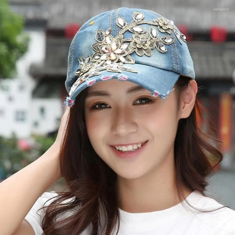 Visors Fabulous Women Hats Easy To Match Shiny Rhinestone Summer Peaked Hat Sunscreen Anti-UV Lady HatsVisors VisorsVisors Delm22