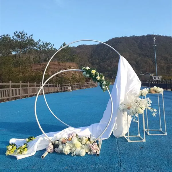 Parti Dekorasyon Düğün Doğum Günü Demir Çember Kemeri Çapı 1.0-2.5 Metre Diy pervane arka plan sahne çiçekleri balon çerçeve çerçevesi