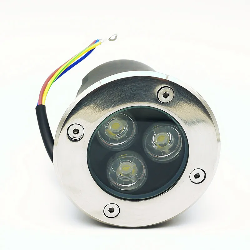 La lumière enterrée de LED 3X3W DC12V imperméabilisent les lampes souterraines de LED pour l'éclairage au sol extérieur