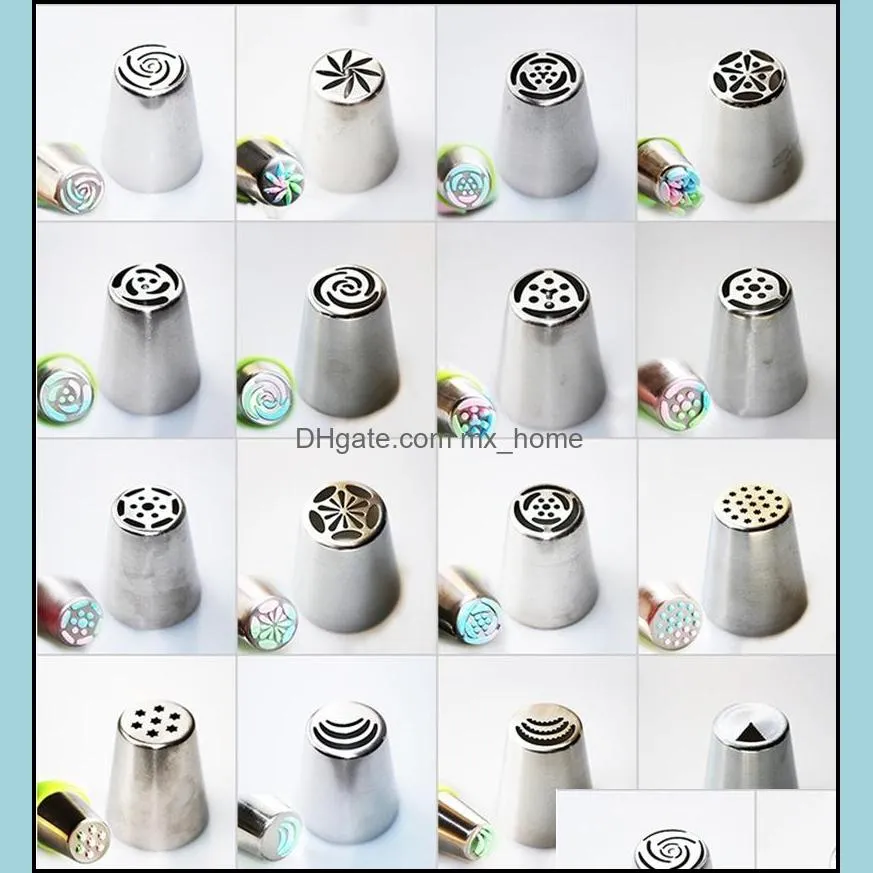 pastry nozzles tips russian icing cake tools piping rose flower cream decoration tip tool 68 designs cyl-yw1089