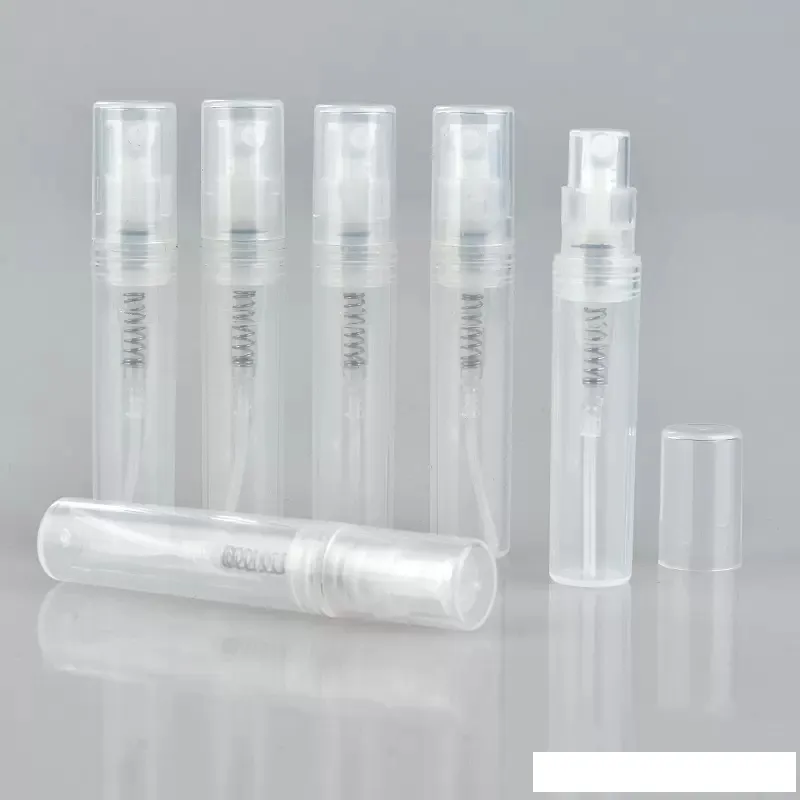 Mini bottiglie di profumo trasparenti Flaconi campione di profumo in plastica vuota con flacone spruzzatore