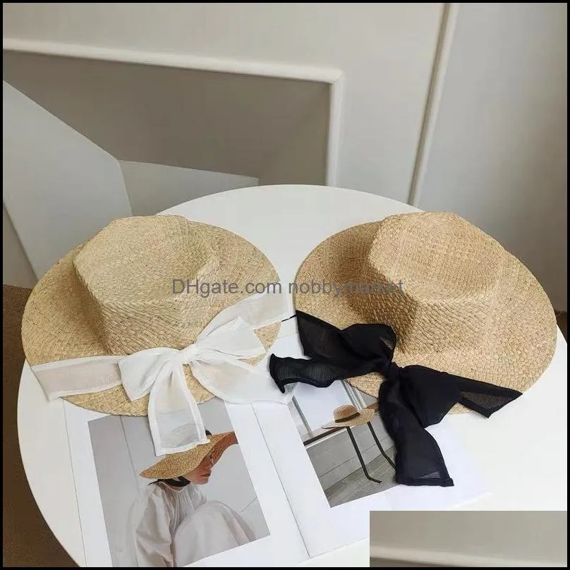 Berets Sombrero Paja Ligero De Cuerpo Para Mujer,sombrero Lafite Viaje Al Aire Libre,sombrero Sol Con Lazo