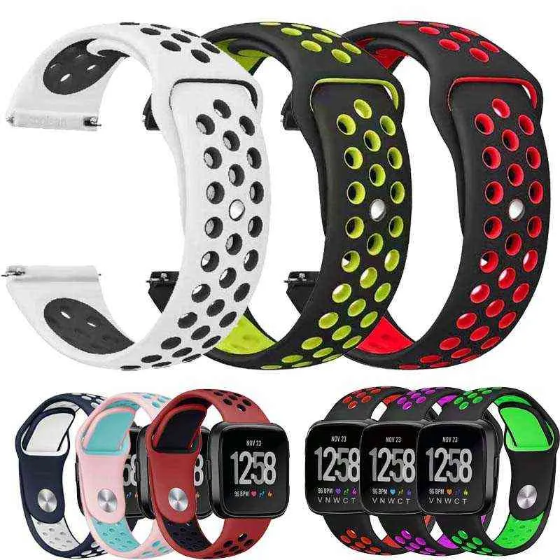 Gummiband för Samsung Gear S3 S2 Sport Frontier Classic Silicone Watch Band Xiaomi Huami Amazfit Bip Pace Lite Belt 22mm 20mm 20mm