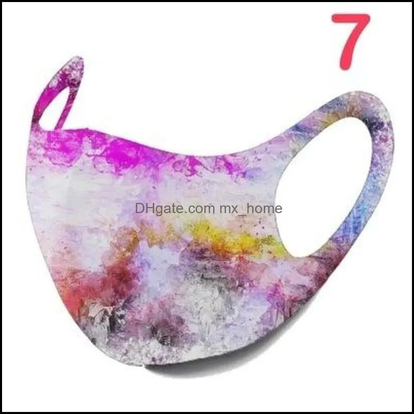 100PCS Starry sky masks Galaxy Camouflage Pattern Cotton Face Mask Men women Cute Mouth Masks Ear Loop Adjustable Face Cover designer