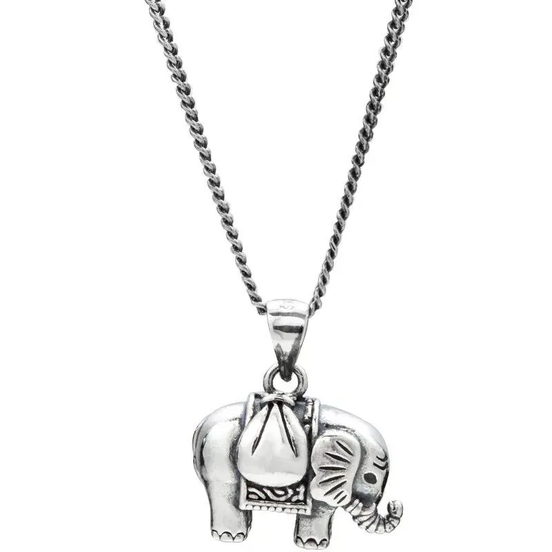 Подвесные ожерелья продают личность Слон Животное 30% Серебряное покрытое женское ожерелье Оптовые украшения для женщин хип -хоп подарк.
