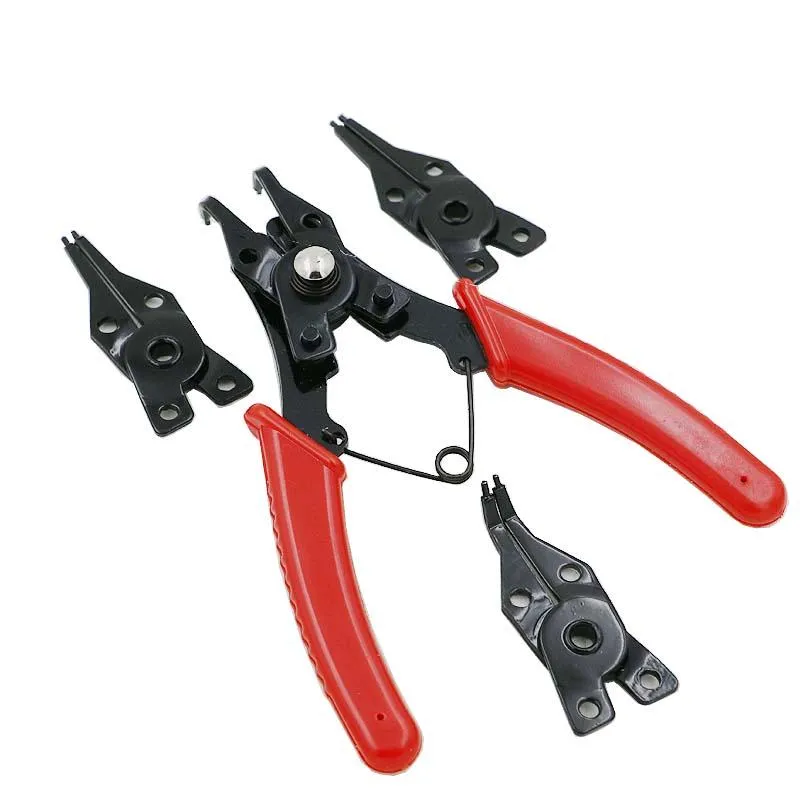 Set di utensili manuali professionali in 1 pinza per anelli elastici a testa flessibile Pinza per anelli elastici Set di clip di fissaggio combinatoProfessionale