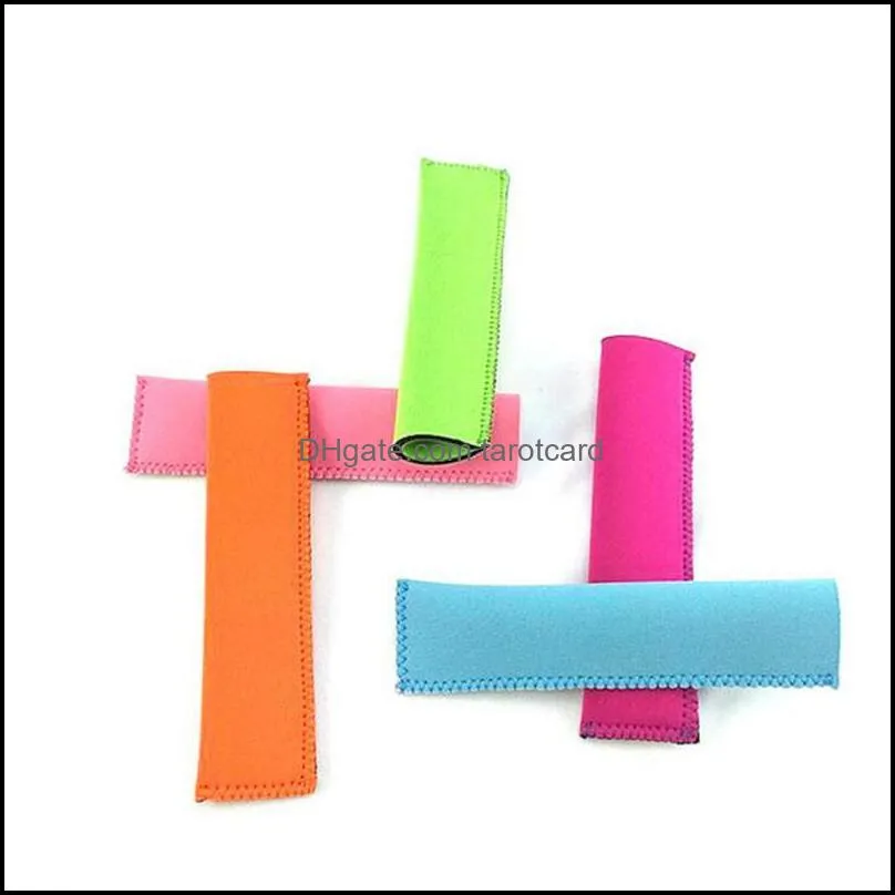 Wholesale Popsicle Holders  Ice Sleeves Freezer  Holders 15x4.2cm for Kids Summer Kitchen Tool Hot