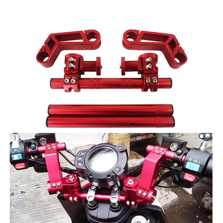 Guiador de direção ajustável CNC para motocicleta 7 8 22 mm Sistema de guiador removível 125cc Pit Bike Dirt Bike Motobike Scooter3222