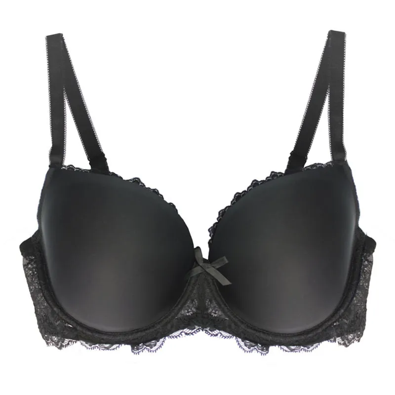 Large Size Lace Bra for Women with Underwire Fancy Underwear Sexy  Full-Coverage Lingerie Push Up Intimates D E Cup (Color : Black, Size : 38/85D)  : : Clothing, Shoes & Accessories