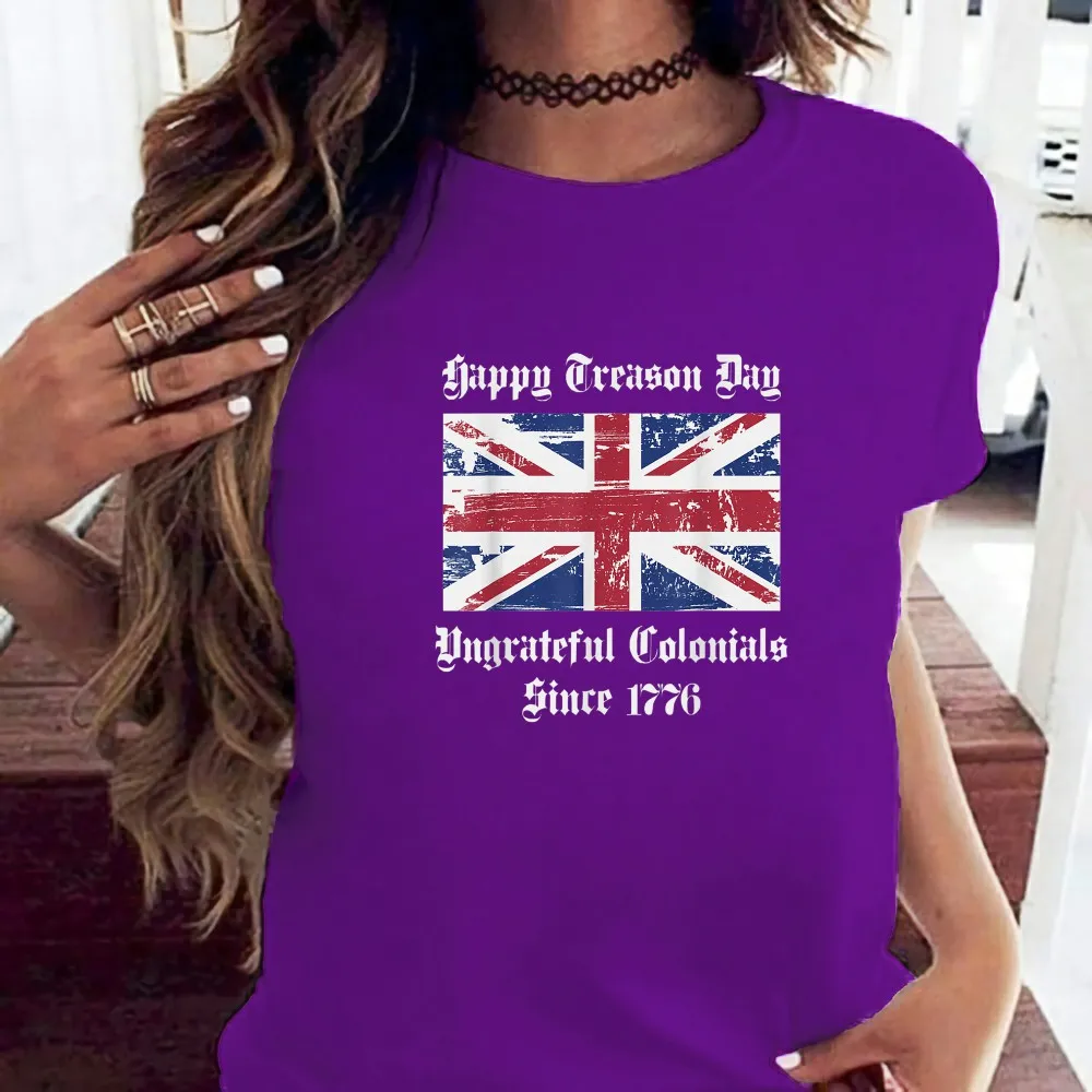 22ss Camisetas para hombres Camiseta con la bandera británica Banderas británicas de junio Camiseta estampada Top para hombres y mujeres Manga corta Suelta Casual Verano Nuevo estilo Tamaño M-5XL