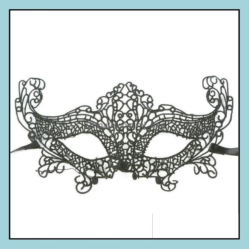 masquerade masks venetian lace masks black sexy masquerade party womens mask halloween evening party lace eye mask props lxl287-a