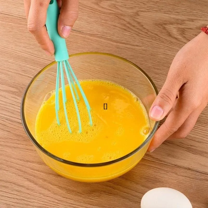 Silicone Whisk För Verktyg Whipping Non-Slip Egg Beater Lätt att rengöra Mjölk Frother Kök Kök köksredskap Kök Fuer GCE13665