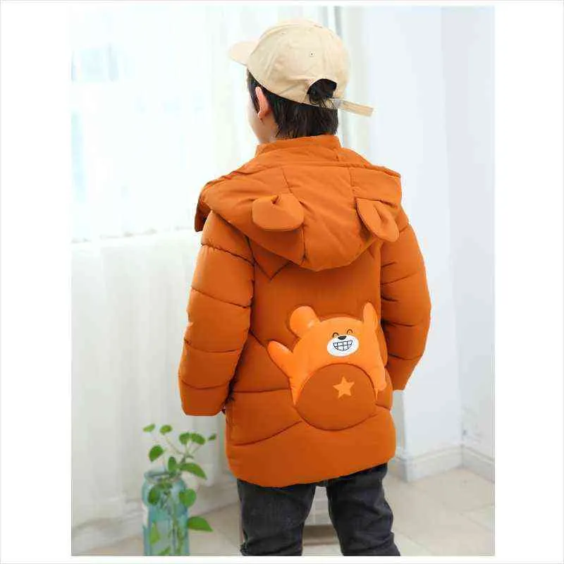 Winter Boys Hooded Down Coat Velvet, Thickened, Keep Warm Winter Boys Hooded Down Coat Velvet, Thickened, Keep Warm