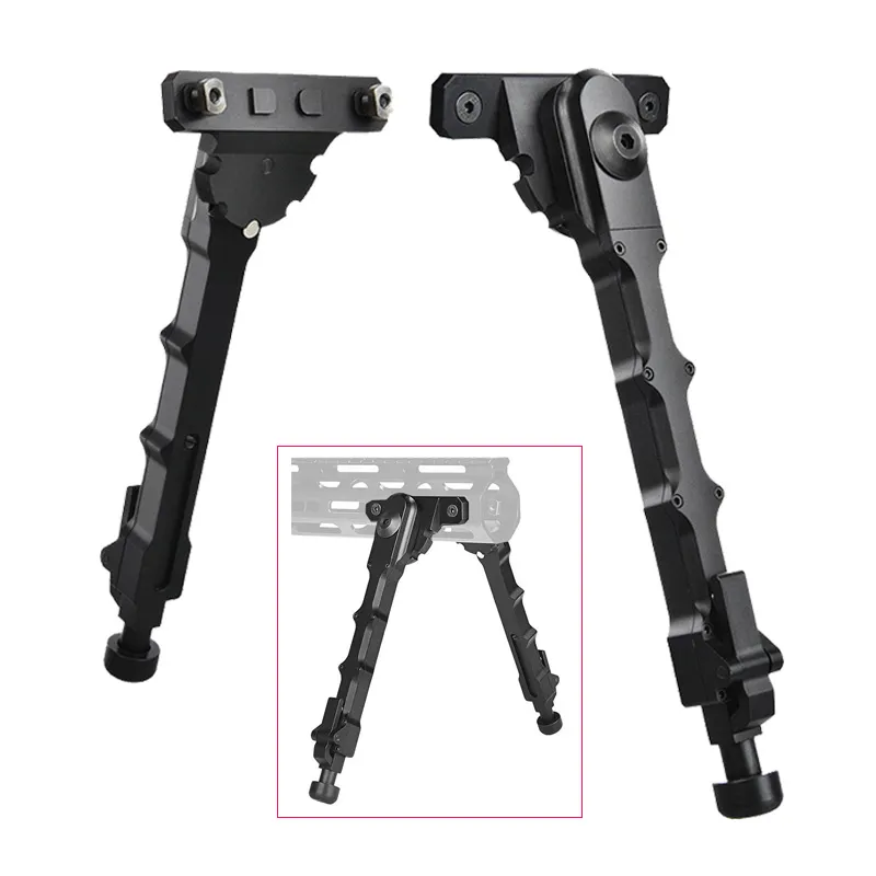 Tactical Accessories V9 Bipod Bolt Action Split Foldable Bipod For M-Lok System Rail With 5 Positions Adjustment M4 AR15 Rifle Hunting Aluminum Alloy