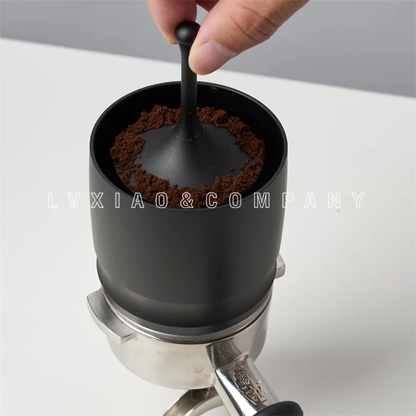 Relógio de café em pó de pó de dosagem anel de alumínio Barista Ferramentas de café Coffeeware preto para ek43 / 58mm 210326
