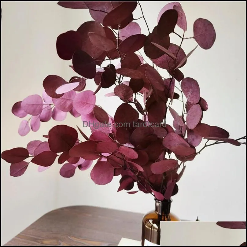 Decorative Flowers & Wreaths Eucalyptus Leaves Bouquet Eternal Dried Flower For Wedding Decor Language Unique And Durable Gift Family