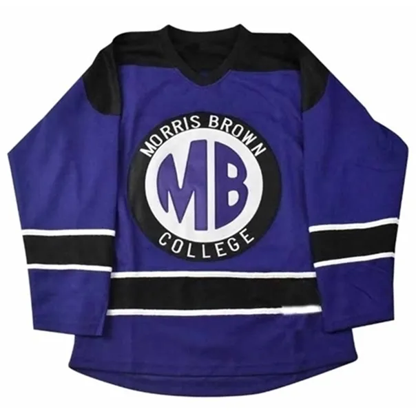 C26 Nik1 40Men's Retro Martin Payne Morris Brown College Hockey Jersey Custom Любое количество и имя