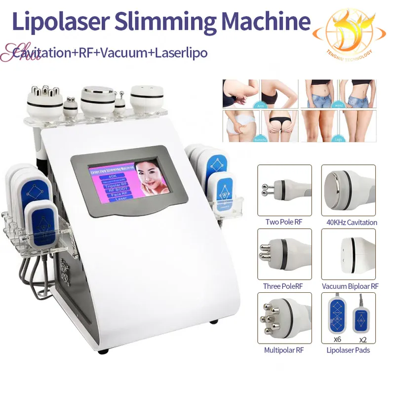 Kim 8 Sistema dimagrante Multipolare Rf Skin Tightening Body Shaper Fat Loss Vacuum Cavitation Machine