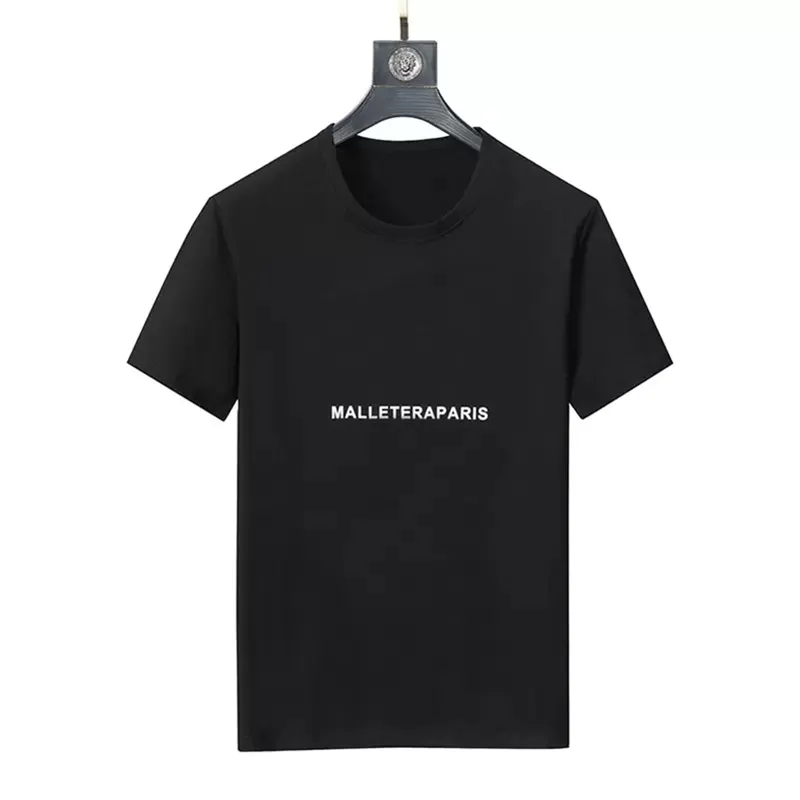 Mens Letter Print T Shirts Black Fashion Designer Summer High Quality Top Short Sleeve wholesale embroidery craft Summer Clothes Simple Streetwear