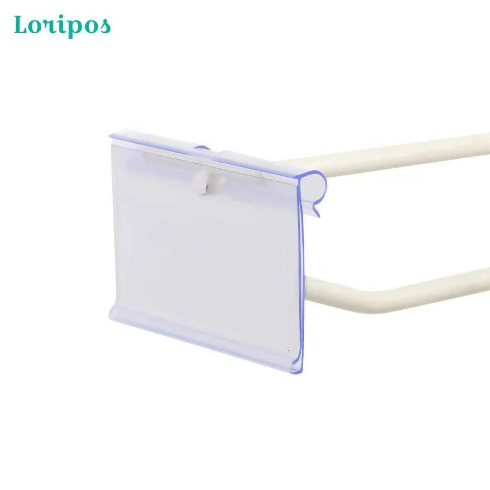 10st Supermarket Clear PVC Pris TAG Sign Label Display Holder Pris Annonsering Främjande Namn Kort Hylla TALKER CLIPS HÅLLER