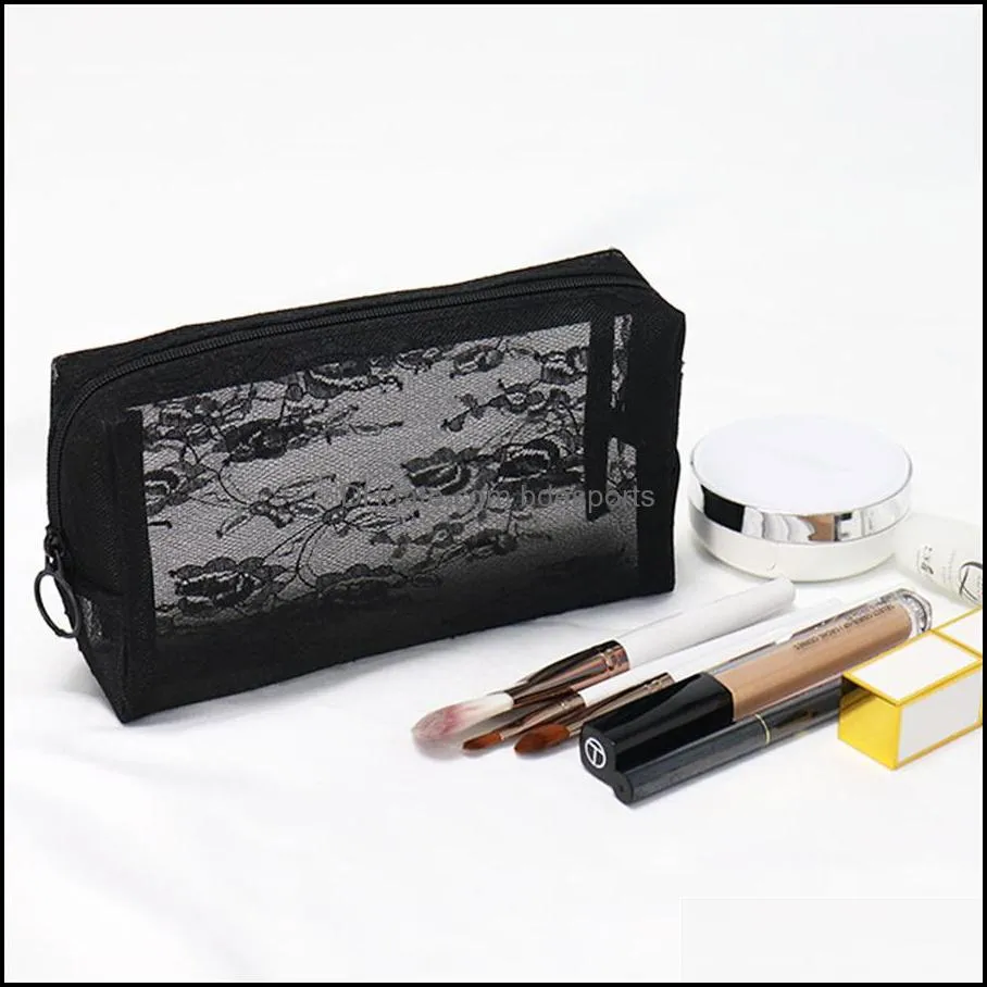 Lace mini mesh cube square bag Chinese style cosmetic bag female portable small high-end storage