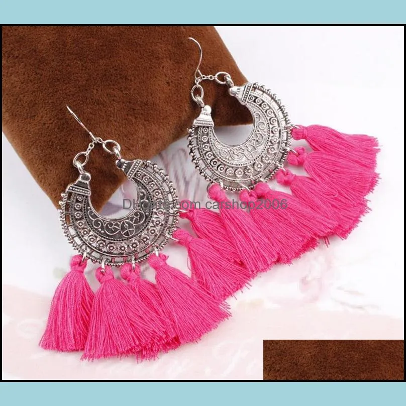 bohemian fashion earring dangle drop eardrop multi-color tassel earrings for women girls charm jewelry free dhl g797r f