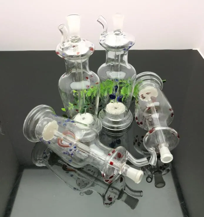 Partihandel Rökningshoppor Tillbehör Glas Bongs Oljebrännare Vattenrör levereras slumpmässigt L-0125