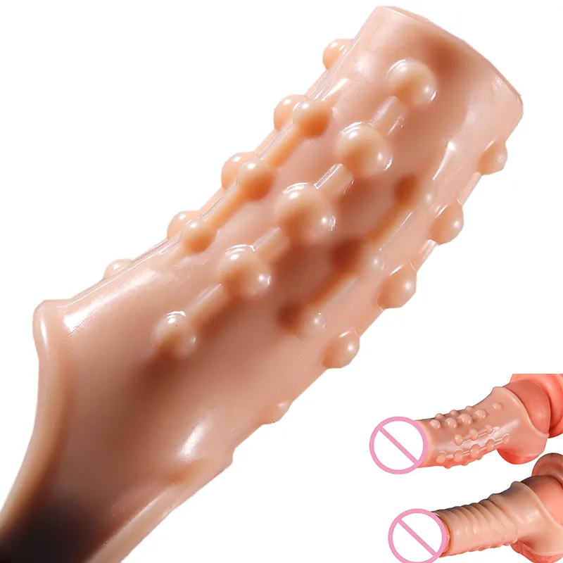 실리콘 음경 확대 소매 수탉 반지 자물쇠 정자 섹시 제품 지연 사정 장난감 남성 성인 에로틱 제품