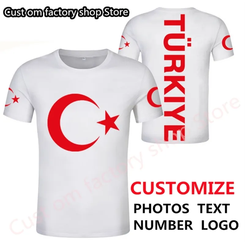 Турция футболка DIY Бесплатное название номера футболка Tur Fligh