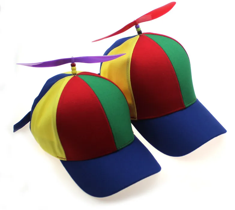Ebeveyn çocuk çok renkli pervane beyzbol şapkası kadın açık hava şapka çıkarılabilir