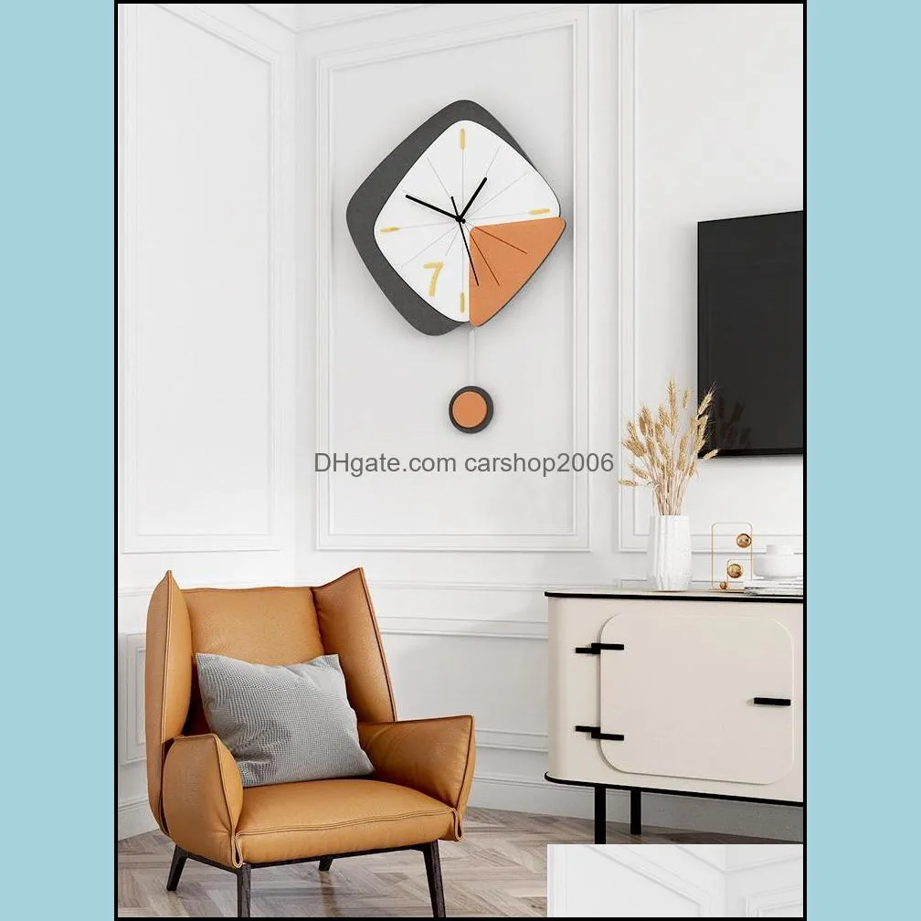 Swingable Silence Wall Clocks Acrylic Nordic Modern Simple Luxurious Creativity Horloge Murale Fashion ART EK50bgz