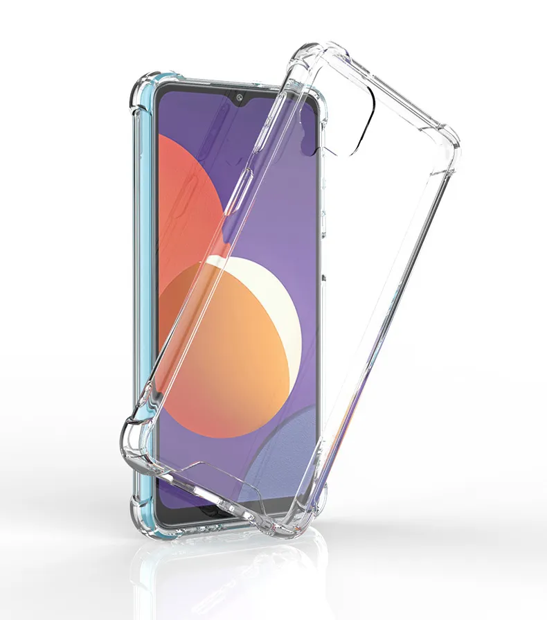 Acrílico à prova de choque transparente PC de acrílico Back TPU Bumper Casos Híbridos para Samsung S22 S21 S20 Note20 Ultra S10 PLUS S21FE A12 A13 A22 A32 A52 A03 Redmi Note10 Note9