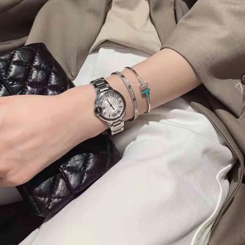 ZVZ5 925 Silber-Doppel-T-Armband T Home Eröffnung Diamant Eingelegtes weißes Fritillaria Armband Frauen Temperament Netto Rot Rosegold T-Form