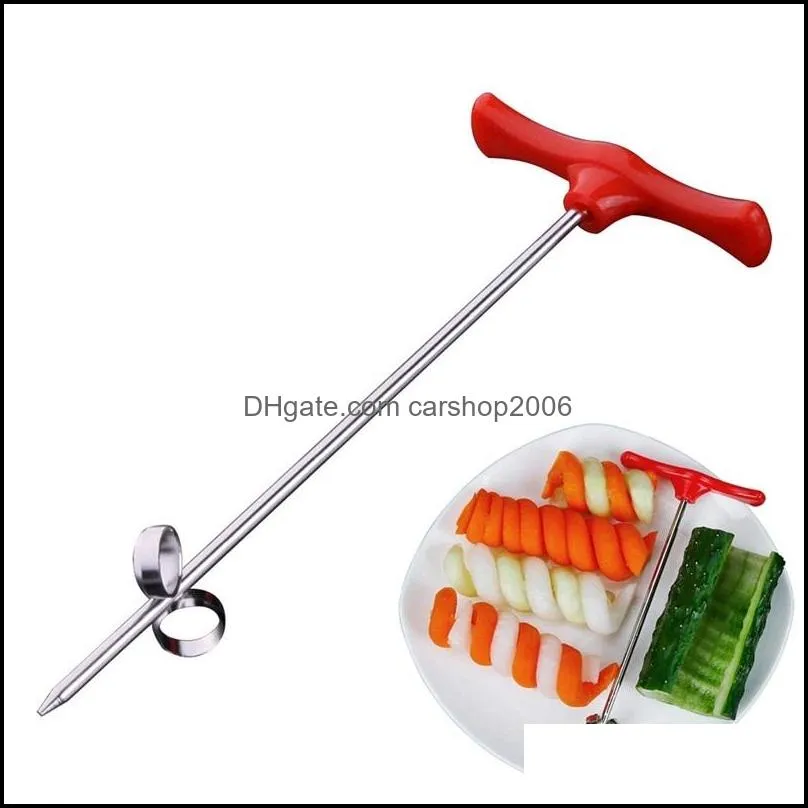 Ferramentas de vegetais de frutas cozinha cozinha bar home jardim espiralizador girating hine roller manual spiral slicer rabanete de batata cortador ga