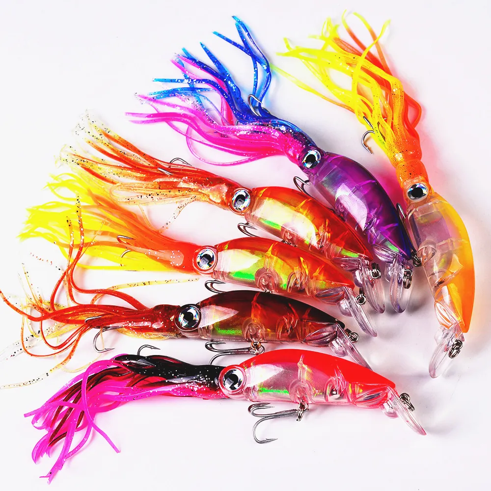 High Quality 18cm 19g Squid 3d Printed Fishing Lures Kit With 3D