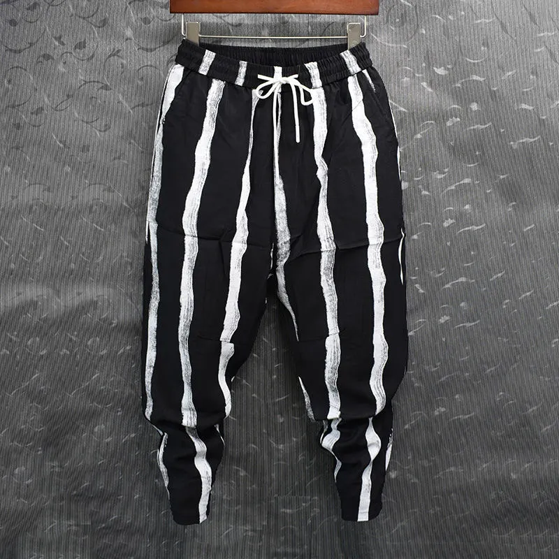 Harem Pants Pants With Stripes Men Male Harem Trousers Mens