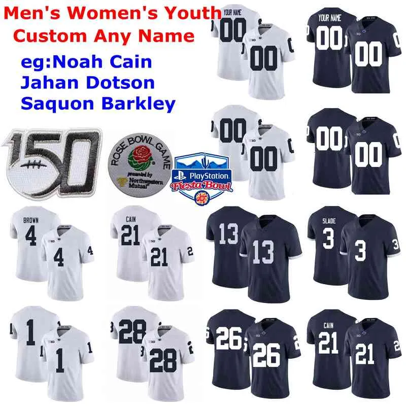 Penn State Nittany Lions College Football Maglie da donna Ta'Quan Roberson Jersey Journey Brown Jaquan Brisker John Dunmore Custom Stitched