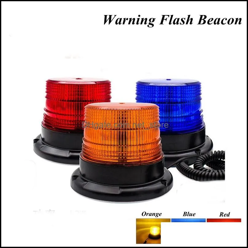 Traffic Light Warning Flash Beacon Emergency Indication LED Lamp Car Rotating Traffice Safety Magnet Ceiling Box Strobe