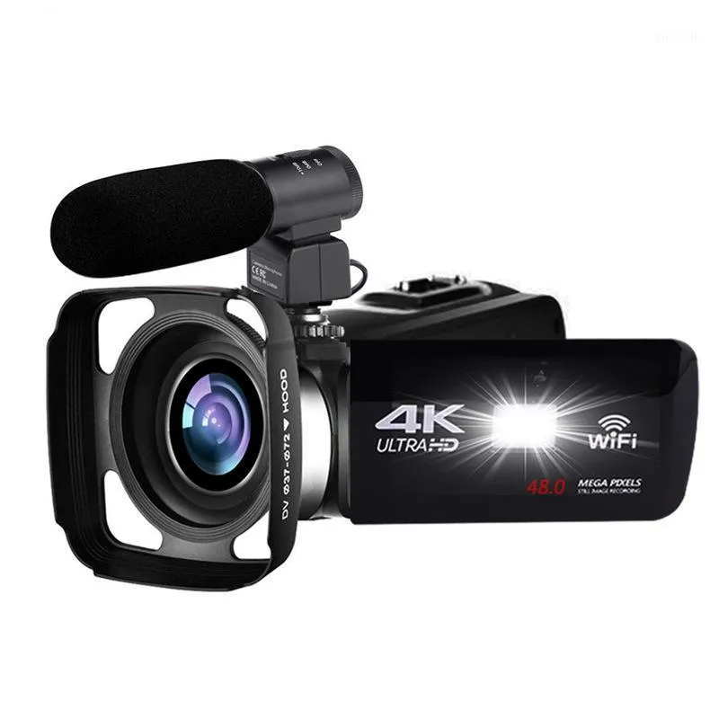 Rise-4k Camcorder 48MP Nachtsicht WiFi Control Digitalkamera 3,0 Zoll Touch-Sn-Video mit Mikrofon