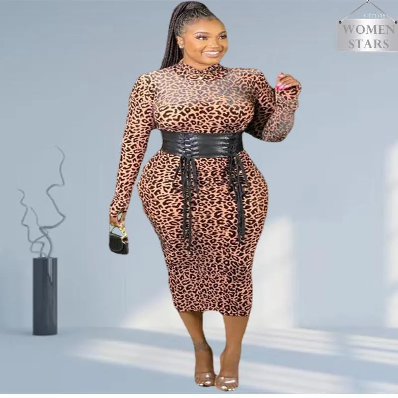 Fashion Nova Curve Dresses Bodycon For Women Nightclub Leopard