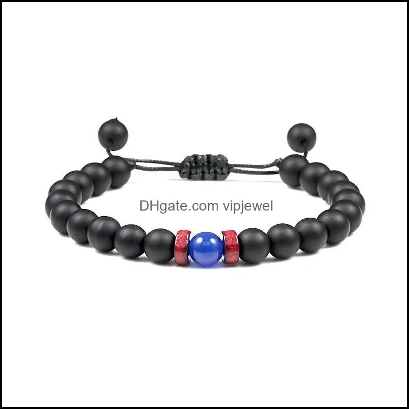 8mm black lava stone beads weave bracelets diy aromatherapy  oil diffuser bracelet couples jewelry