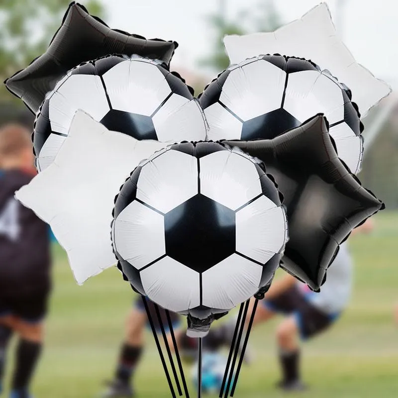 Décoration de fête 1set Football Basketball Feuille Ballons Sport Thème Anniversaire Fournitures Enfants Gonflé Jouet Globos Baby Shower GiftParty