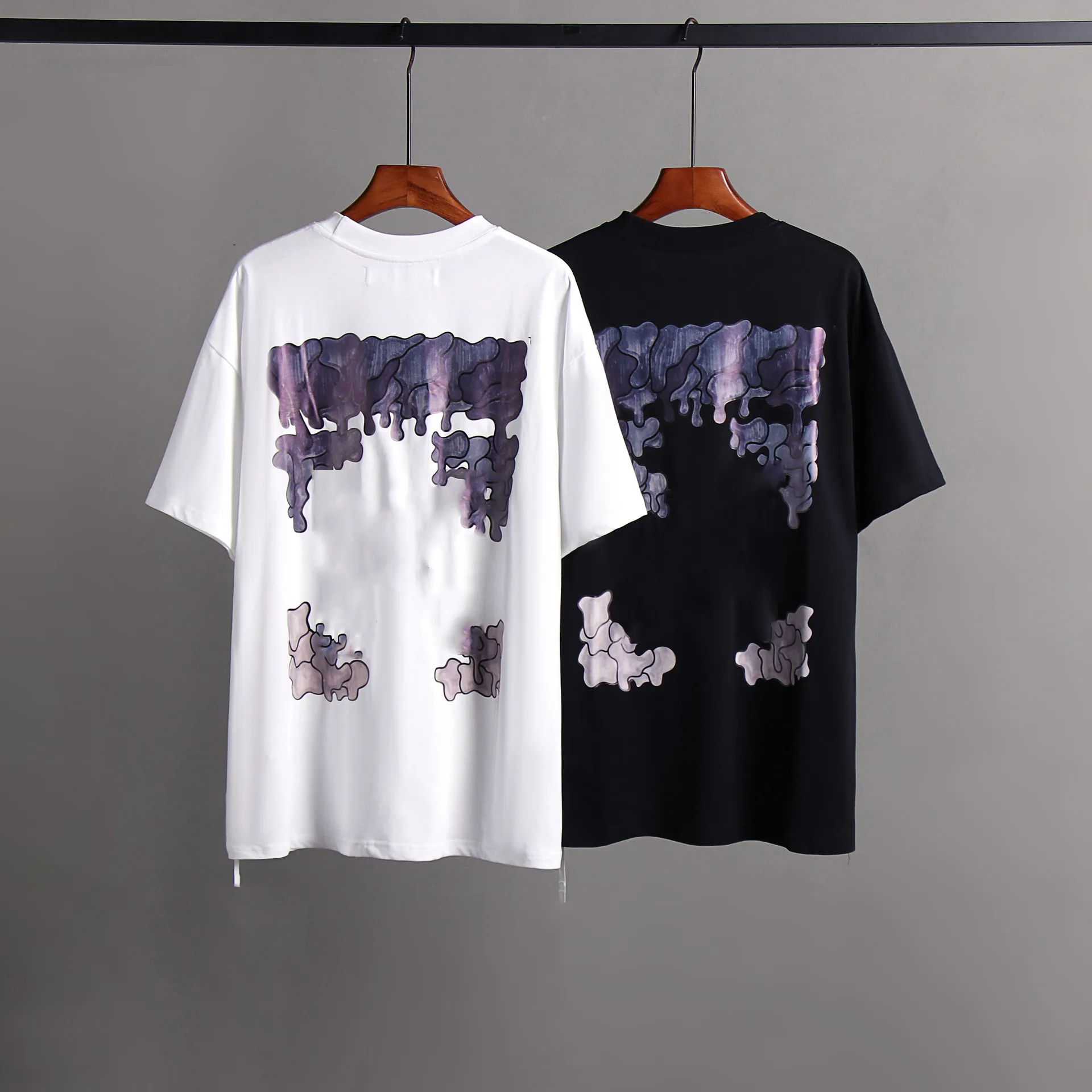 Off Designer Cross Fashion Dissolve Arrow Impression Manches Courtes T-shirt Hommes Top Tee T-shirt Casual Unisexe X Impression Été Oversize Tops TAILLE UE