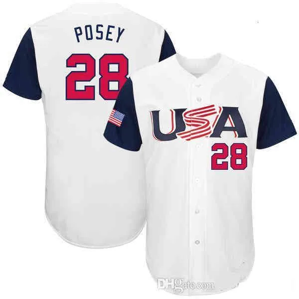 GlnNiK1 Youth Buster Posey USA World Baseball Classic WBC Jersey