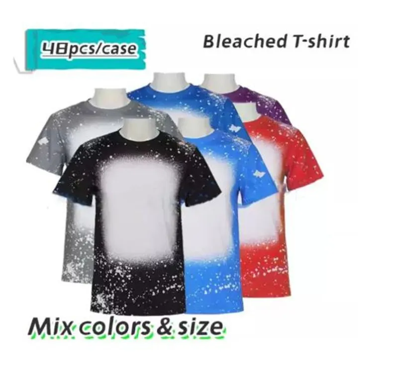 Sublimation Bleached Shirt Spaces Heat Transfer Blank Bleach Shirt Space  Bleached 100% Polyester T Shirt Spaces US Men Women Party Supplies From  Weaving_web, $7.86