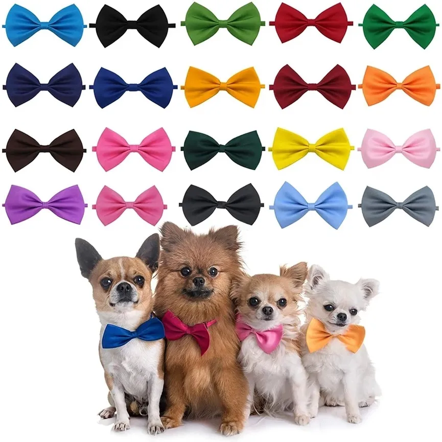 Dog Apparel Pet Dogs Bow Ties Collar Adjustable Cat Bows Ties Neck Small Medium Pets Grooming Accessories Dog GB0909