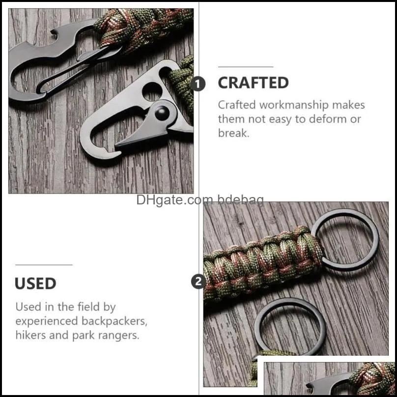4Pcs Carabiner Keychains Paracord Portable For Outdoor Cords, Slings And Webbing1