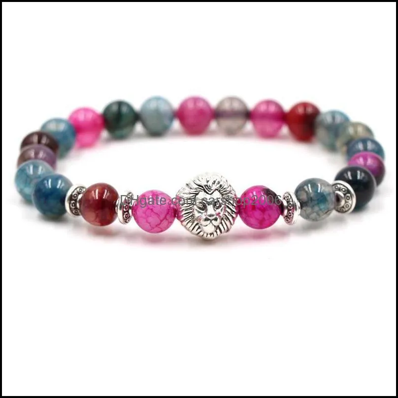 Bracelets de charme Chakra Healing Bracelet Reiki Quartz Buddha Head Bad Carshop2006 Drop Deliver