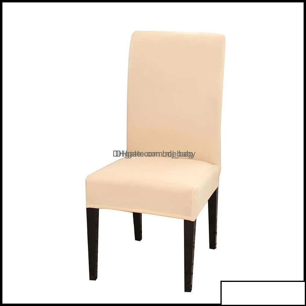 Chair Ers Sashes Home Textiles Garden Solid Colors Flexible Stretch Spandex Er For Wedding Party Elastic Mtifunctional Dining Furniture