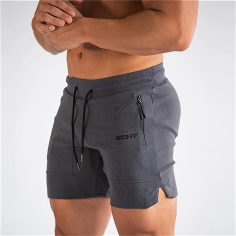 Zip Pocket Fitness Gyms Shorts Summer Running Short Pants Man Jogger Workout Beach Sport Shorts Men 220622